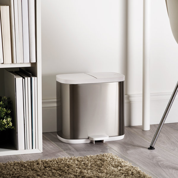 Joseph Joseph Split Steel Bathroom Waste Separation Bin & Reviews Wayfair